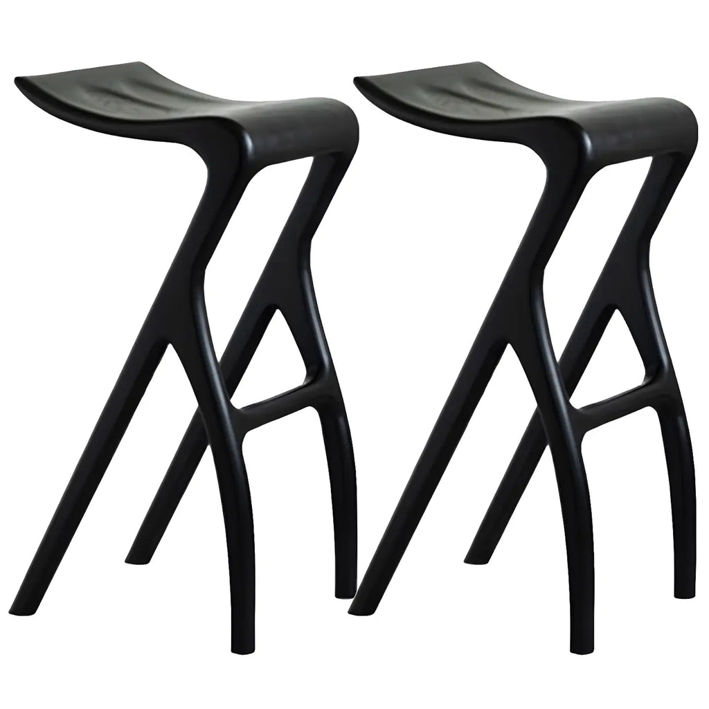 Counter Height Backless Wood Minimalist Bar Stools