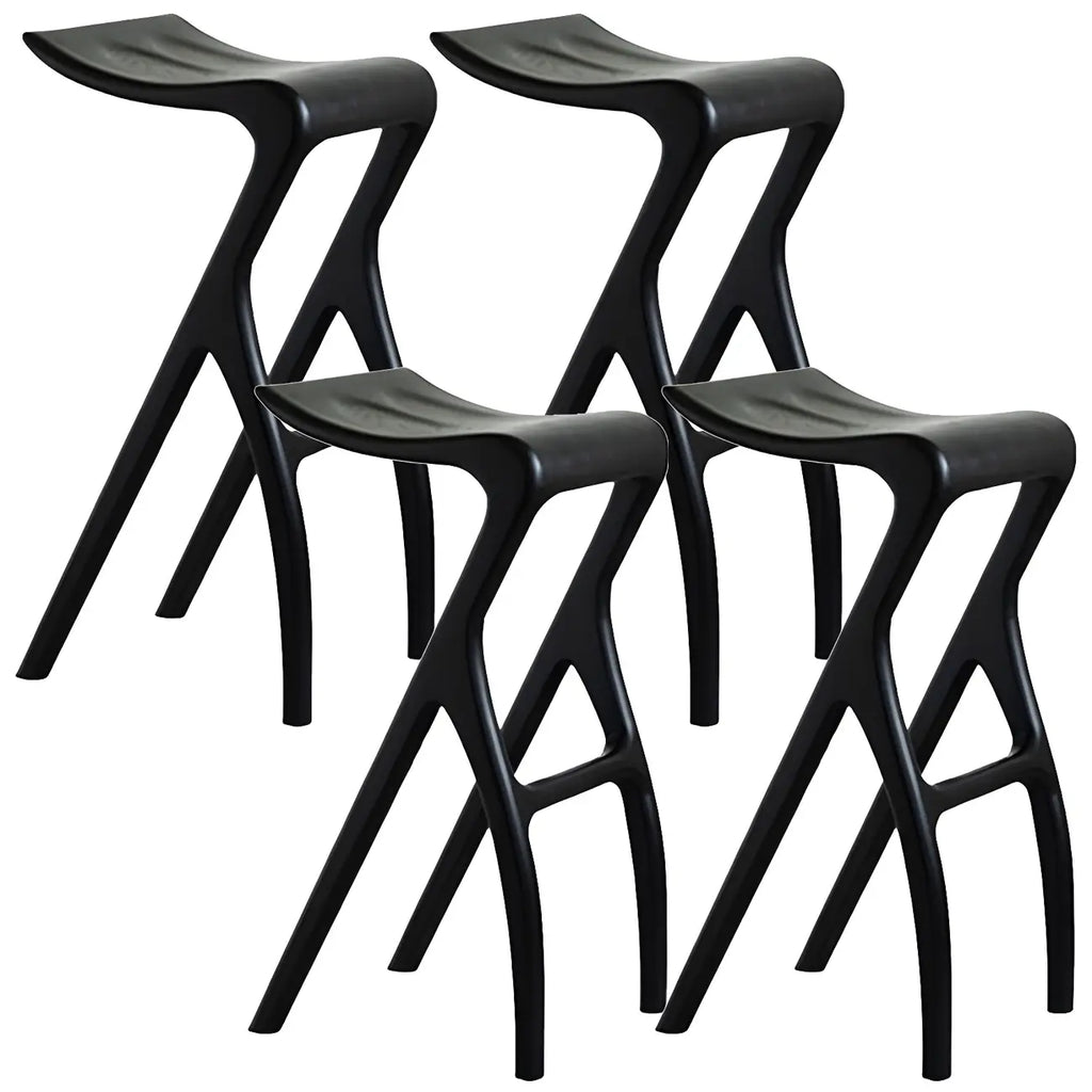Counter Height Backless Wood Minimalist Bar Stools
