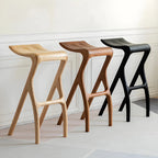 Counter Height Backless Wood Minimalist Bar Stools