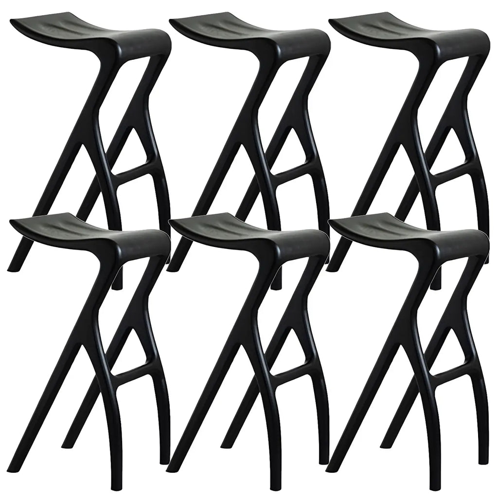 Counter Height Backless Wood Minimalist Bar Stools
