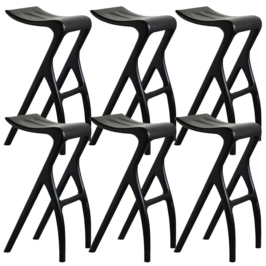 Counter Height Backless Wood Minimalist Bar Stools