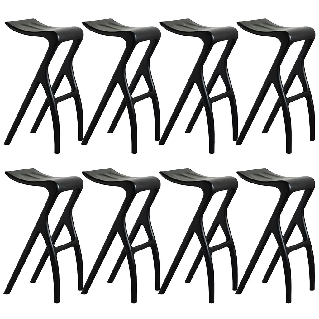 Counter Height Backless Wood Minimalist Bar Stools