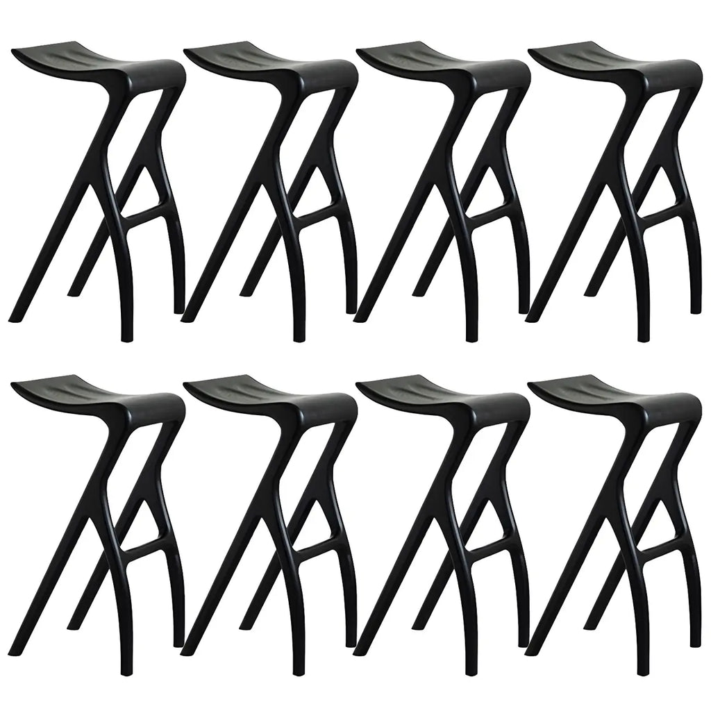 Counter Height Backless Wood Minimalist Bar Stools