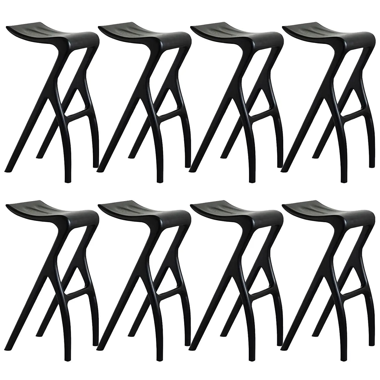 Counter Height Backless Wood Minimalist Bar Stools