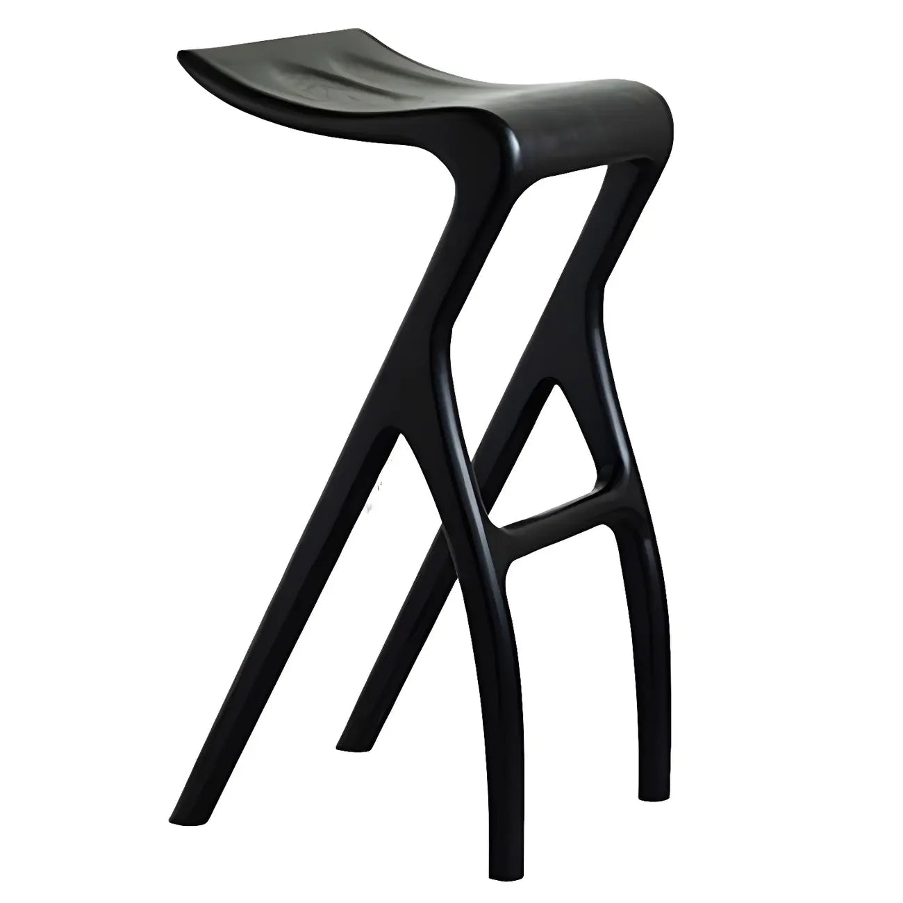Counter Height Backless Wood Minimalist Bar Stools