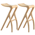 Counter Height Backless Wood Minimalist Bar Stools