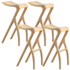 Counter Height Backless Wood Minimalist Bar Stools