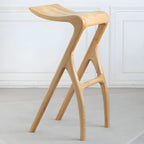 Counter Height Backless Wood Minimalist Bar Stools