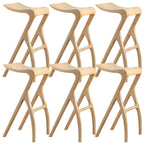 Counter Height Backless Wood Minimalist Bar Stools