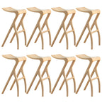 Counter Height Backless Wood Minimalist Bar Stools