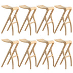 Counter Height Backless Wood Minimalist Bar Stools
