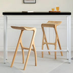 Counter Height Backless Wood Minimalist Bar Stools