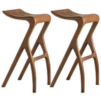 Counter Height Backless Wood Minimalist Bar Stools