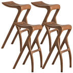 Counter Height Backless Wood Minimalist Bar Stools