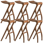 Counter Height Backless Wood Minimalist Bar Stools
