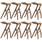 Counter Height Backless Wood Minimalist Bar Stools