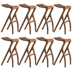 Counter Height Backless Wood Minimalist Bar Stools