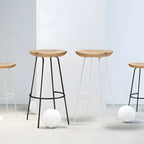 Modern Solid Wood Counter Height Bar Stools
