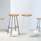 Modern Solid Wood Counter Height Bar Stools