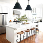Modern Solid Wood Counter Height Bar Stools