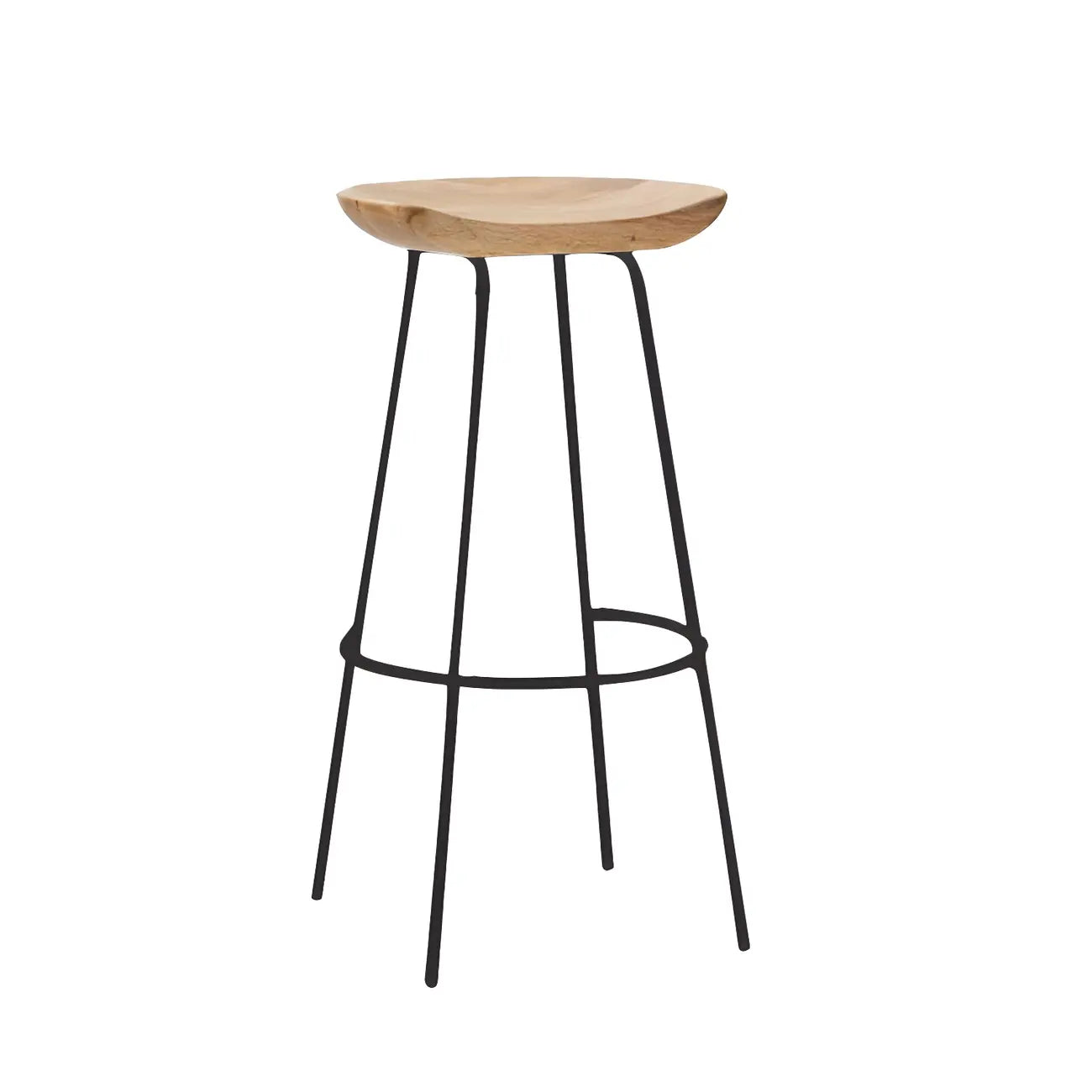 Modern Solid Wood Counter Height Bar Stools