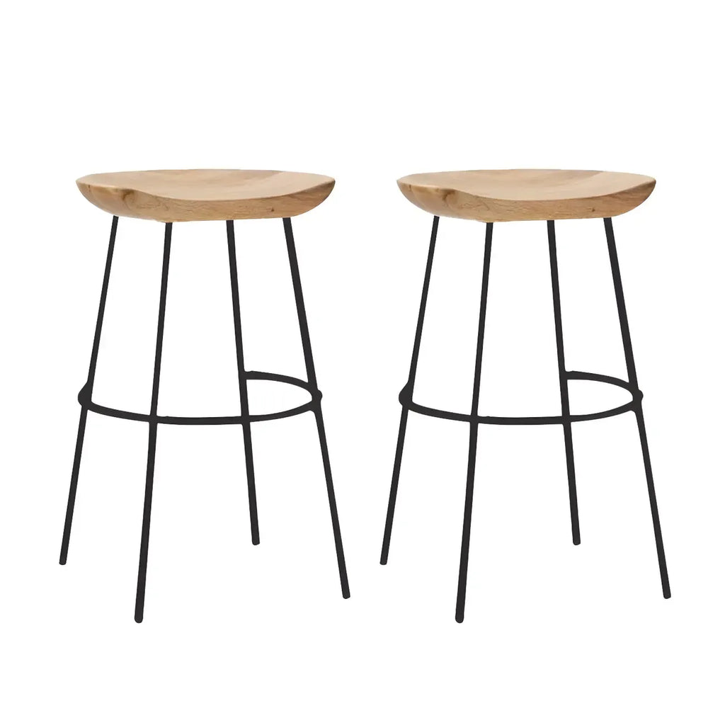 Modern Solid Wood Counter Height Bar Stools