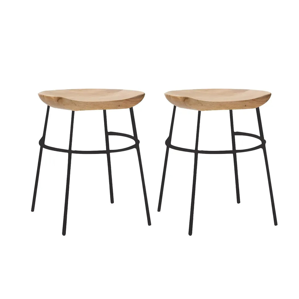 Modern Solid Wood Counter Height Bar Stools