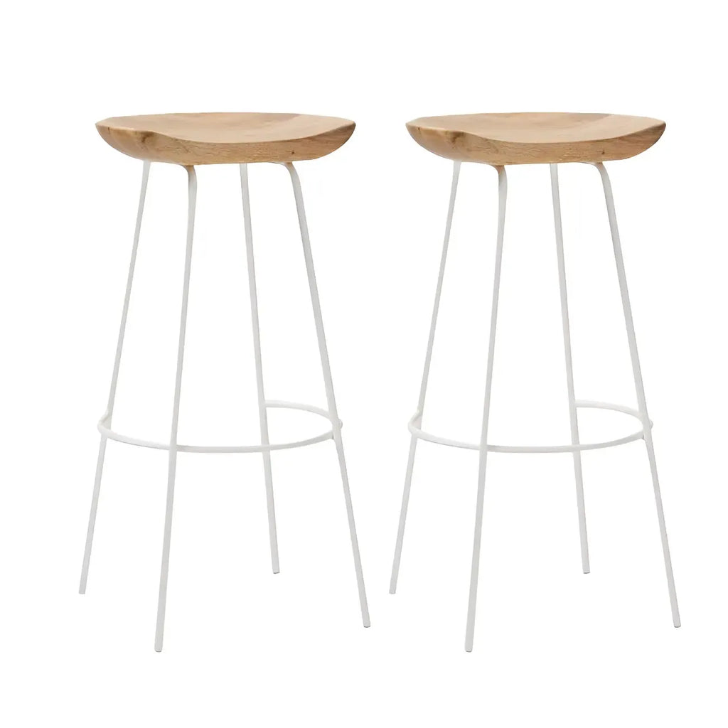 Modern Solid Wood Counter Height Bar Stools