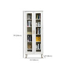Modern White Engineered Wood Glass Door Bookcase