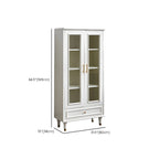 Modern White Engineered Wood Glass Door Bookcase