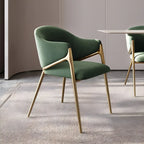 Contemporary Sherpa Low Back White Dining Chairs Set Of 2