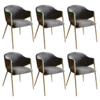 Contemporary Sherpa Low Back White Dining Chairs Set Of 2