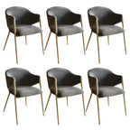 Contemporary Sherpa Low Back White Dining Chairs Set Of 2