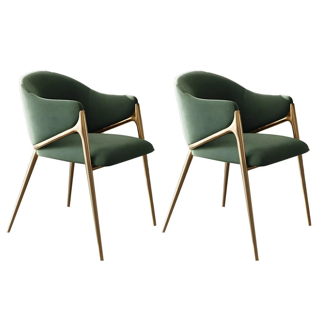 Contemporary Sherpa Low Back White Dining Chairs Set Of 2