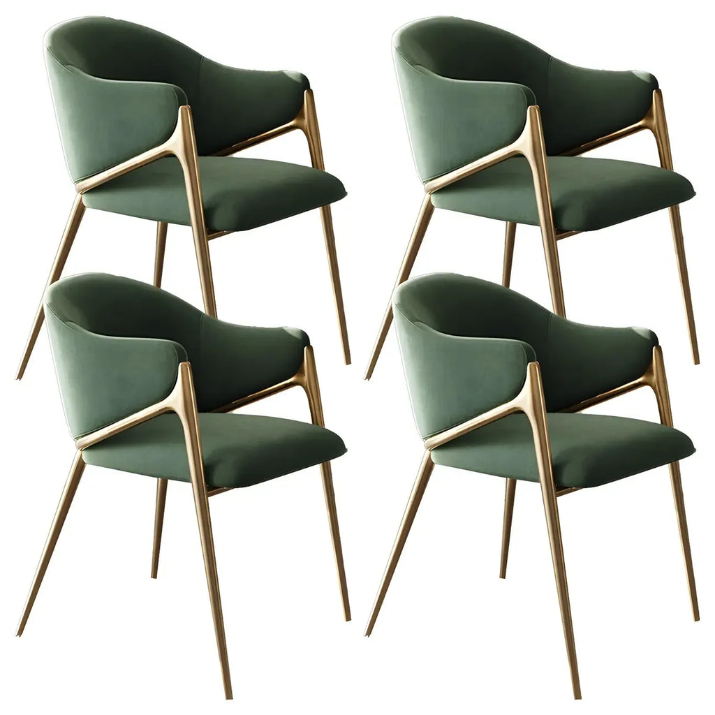 Contemporary Sherpa Low Back White Dining Chairs Set Of 2
