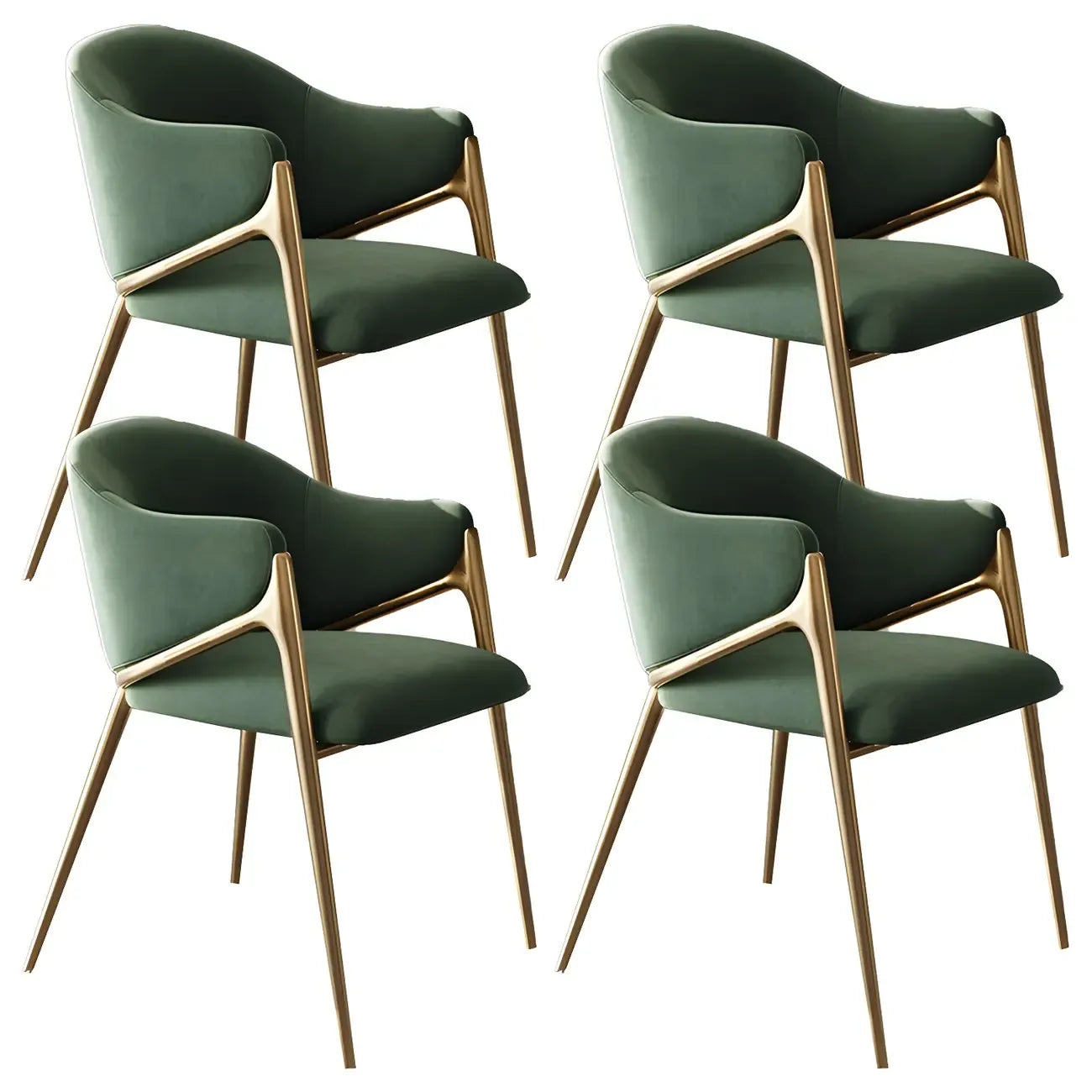 Contemporary Sherpa Low Back White Dining Chairs Set Of 2