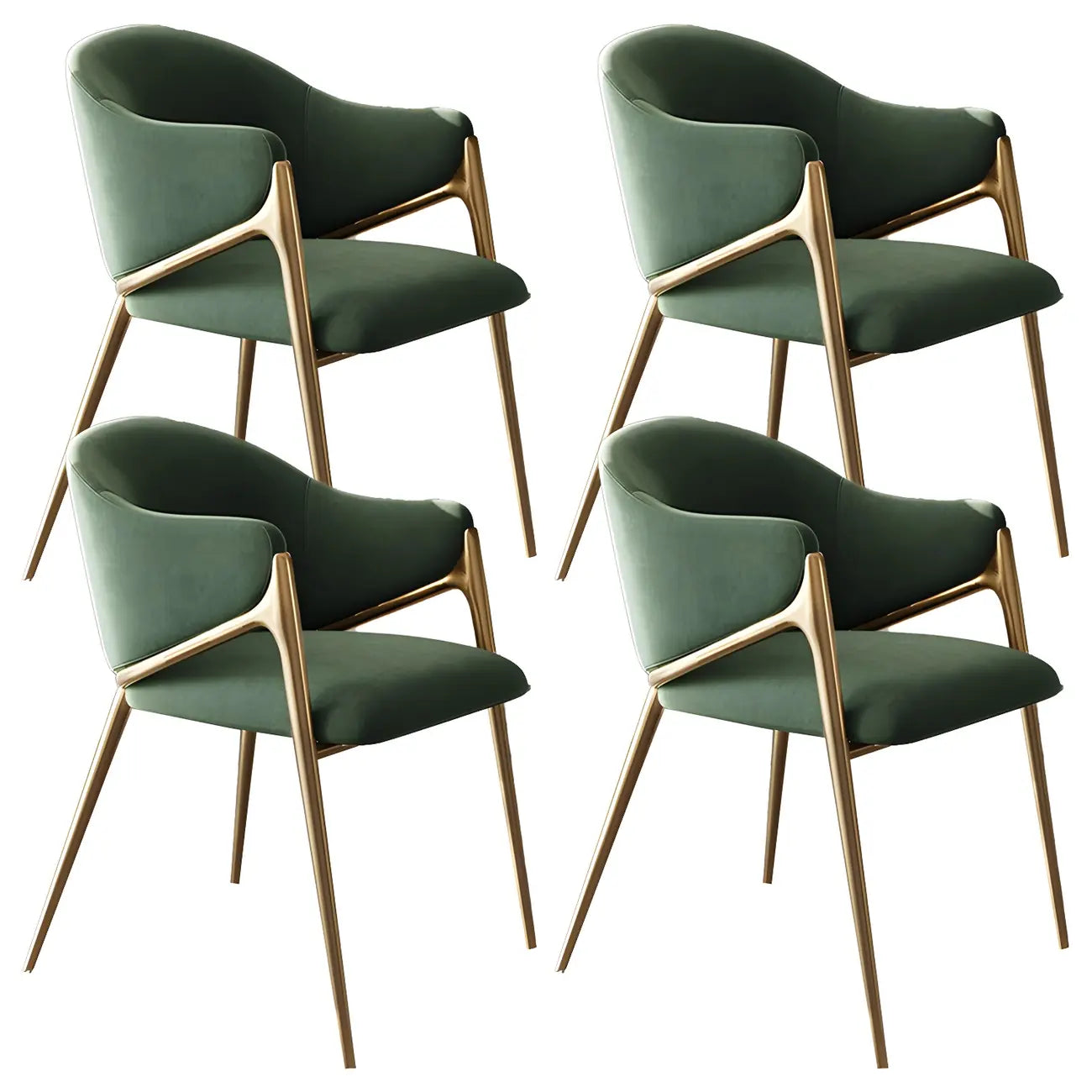 Contemporary Sherpa Low Back White Dining Chairs Set Of 2