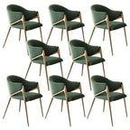 Contemporary Sherpa Low Back White Dining Chairs Set Of 2