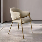 Contemporary Sherpa Low Back White Dining Chairs Set Of 2