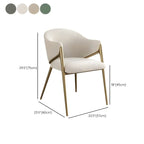 Contemporary Sherpa Low Back White Dining Chairs Set Of 2