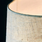 Elegant Cylindrical Crystal Base Table Lamp with Linen Shade