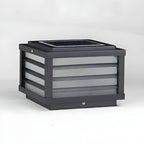Black Rectangle Solar LED Outdoor Post Lights