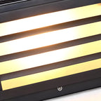 Black Rectangle Solar LED Outdoor Post Lights