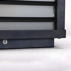Black Rectangle Solar LED Outdoor Post Lights