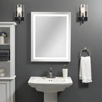 1-Light Modern Metal Cylinder Glass Bathroom Vanity Light