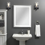 1-Light Modern Metal Cylinder Glass Bathroom Vanity Light