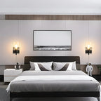 1-Light Modern Metal Cylinder Glass Bathroom Vanity Light
