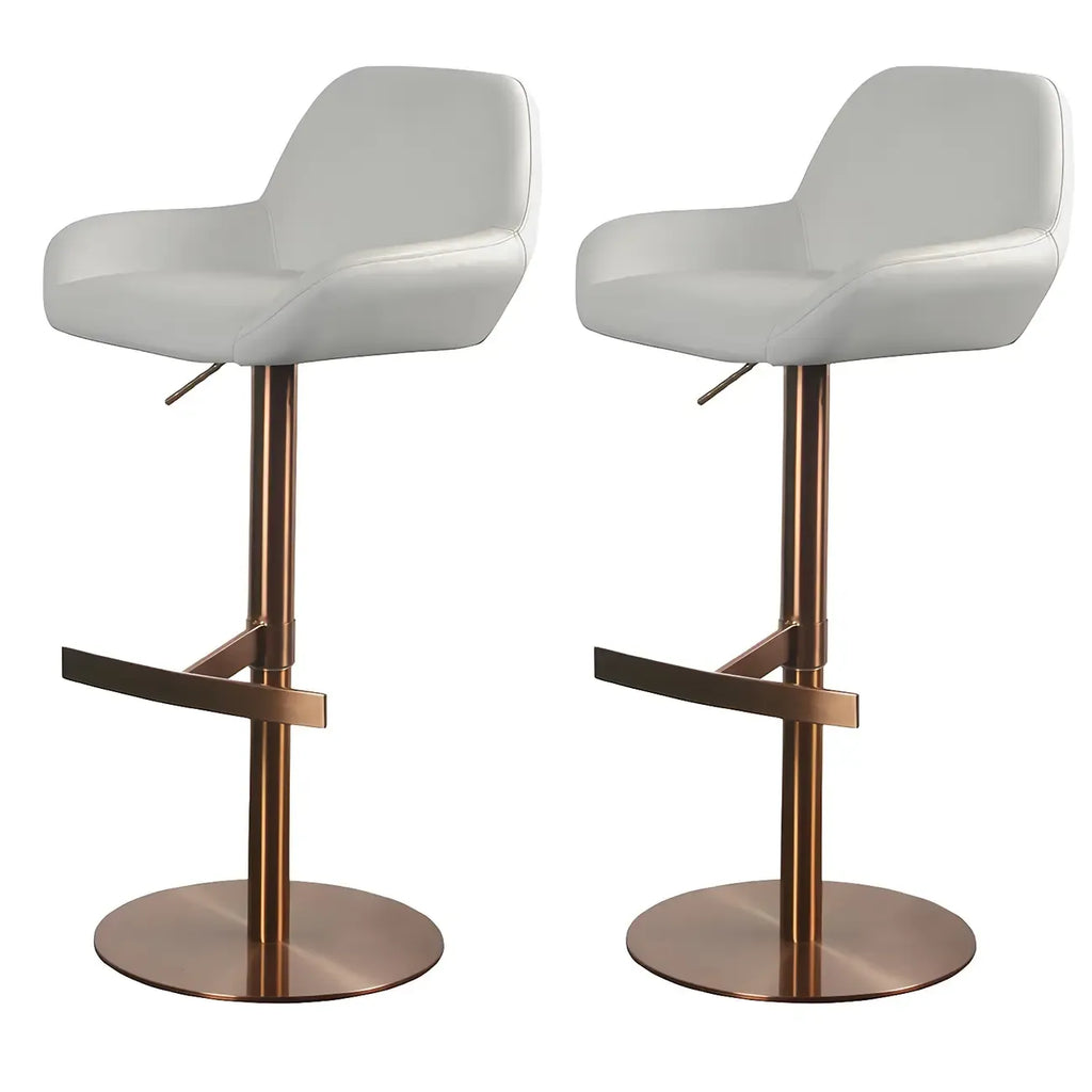 Glossy Metal Bucket Swivel Adjustable Bar Stools