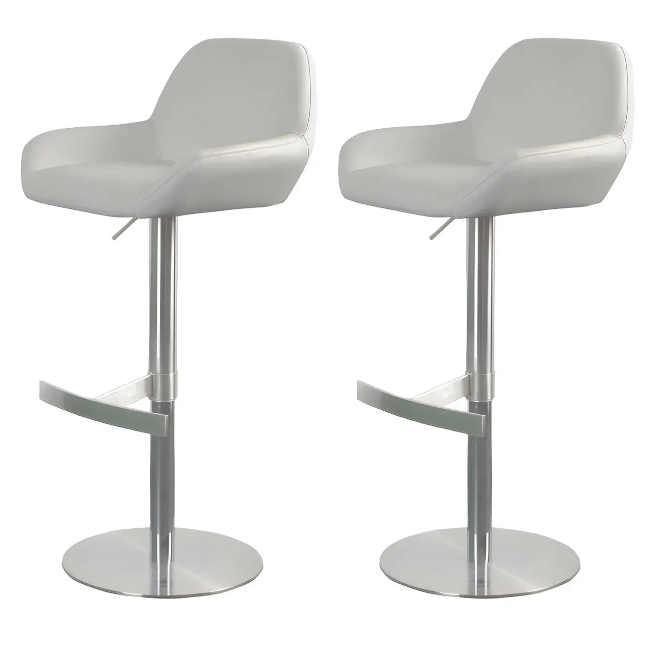 Glossy Metal Bucket Swivel Adjustable Bar Stools