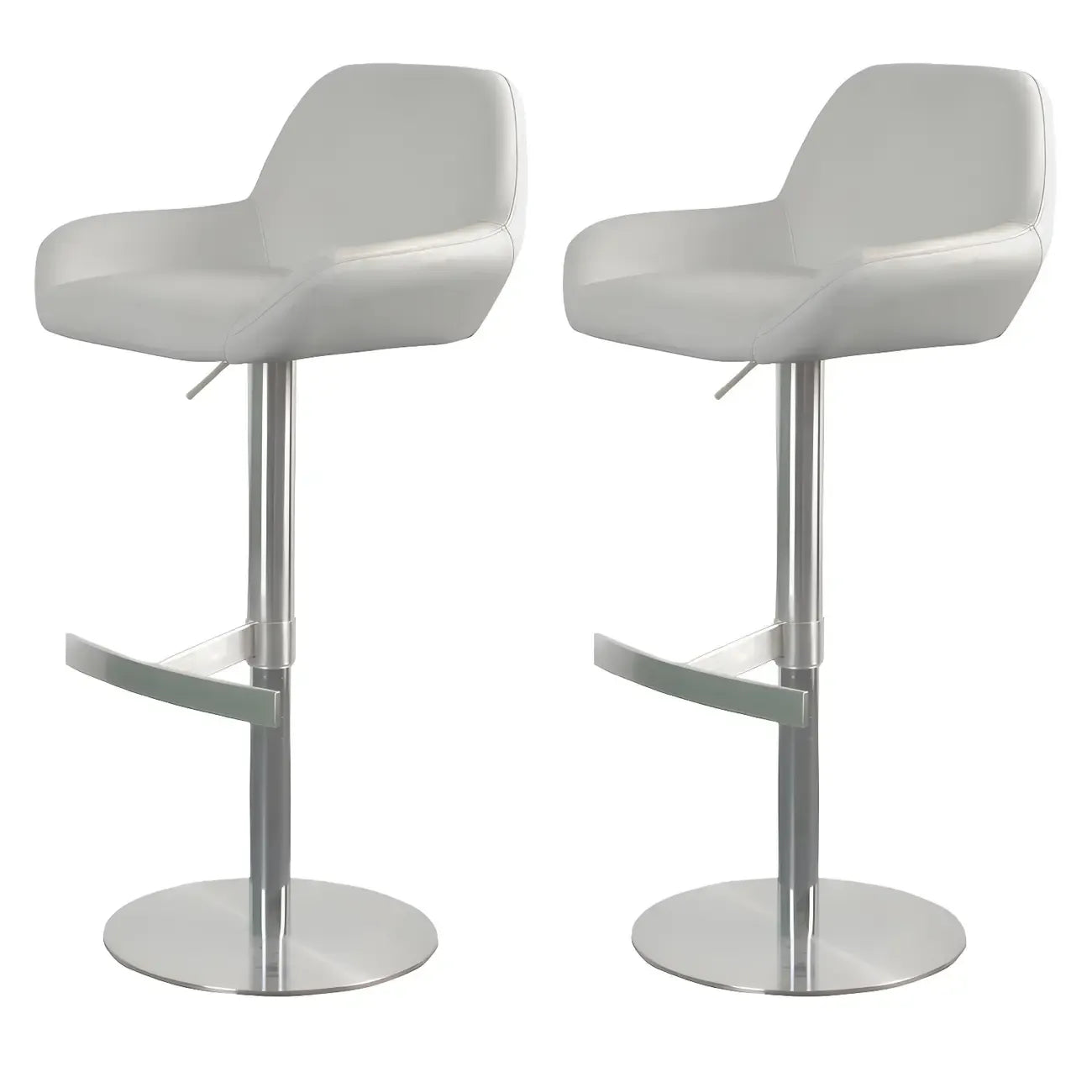 Glossy Metal Bucket Swivel Adjustable Bar Stools